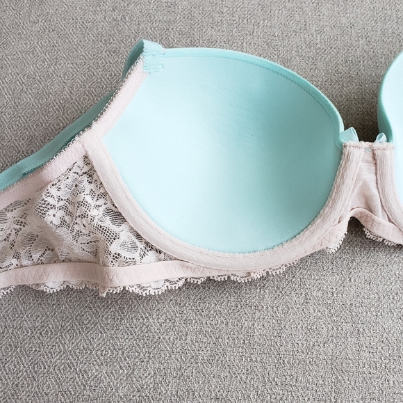 Victoria's Secret bra dream angels demi 34C blue & pink - Picture 6 of 7